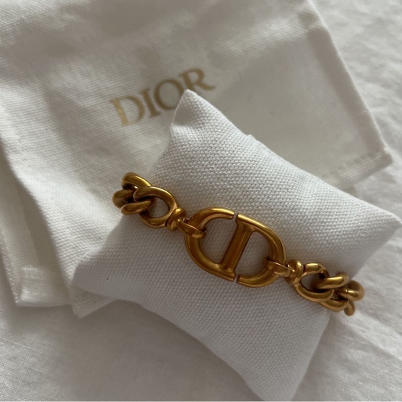Christian Dior Gold Chain Charm Bracelet